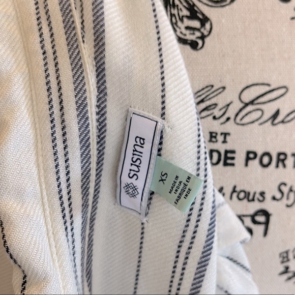 SUSINA Stripped Button Down Top - Women’s XS - Super Soft - Picture 8 of 9